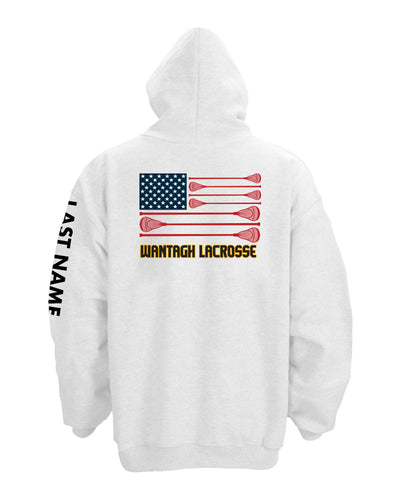 Wantagh Lacrosse Patriot Flag  Hoodie