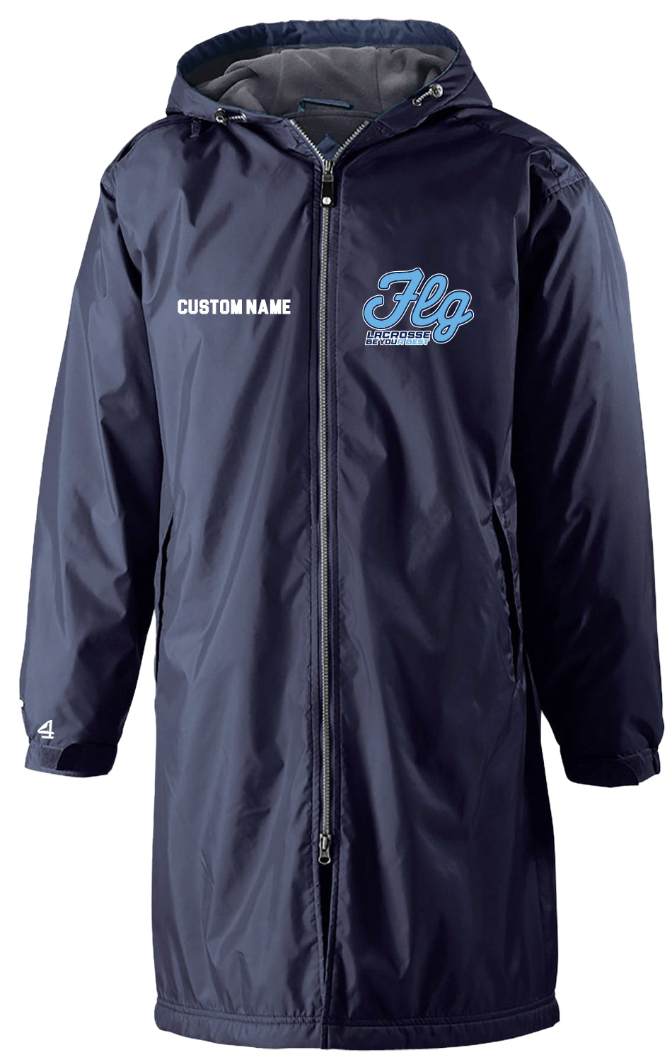FLG Lacrosse script Full Zip Long Jacket
