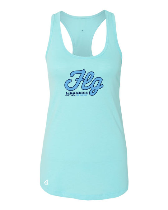 FLG Lacrosse script ladies Racerback Tank