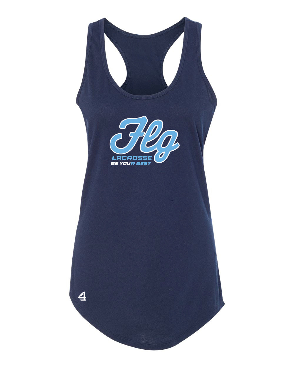 FLG Lacrosse script ladies Racerback Tank