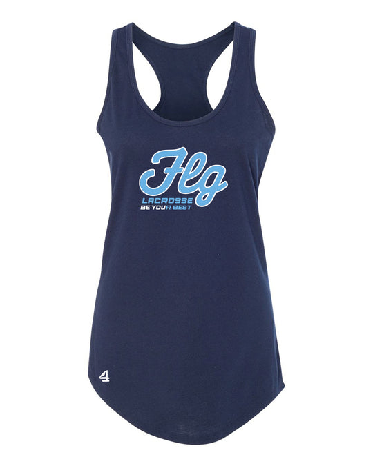 FLG Lacrosse script ladies Racerback Tank
