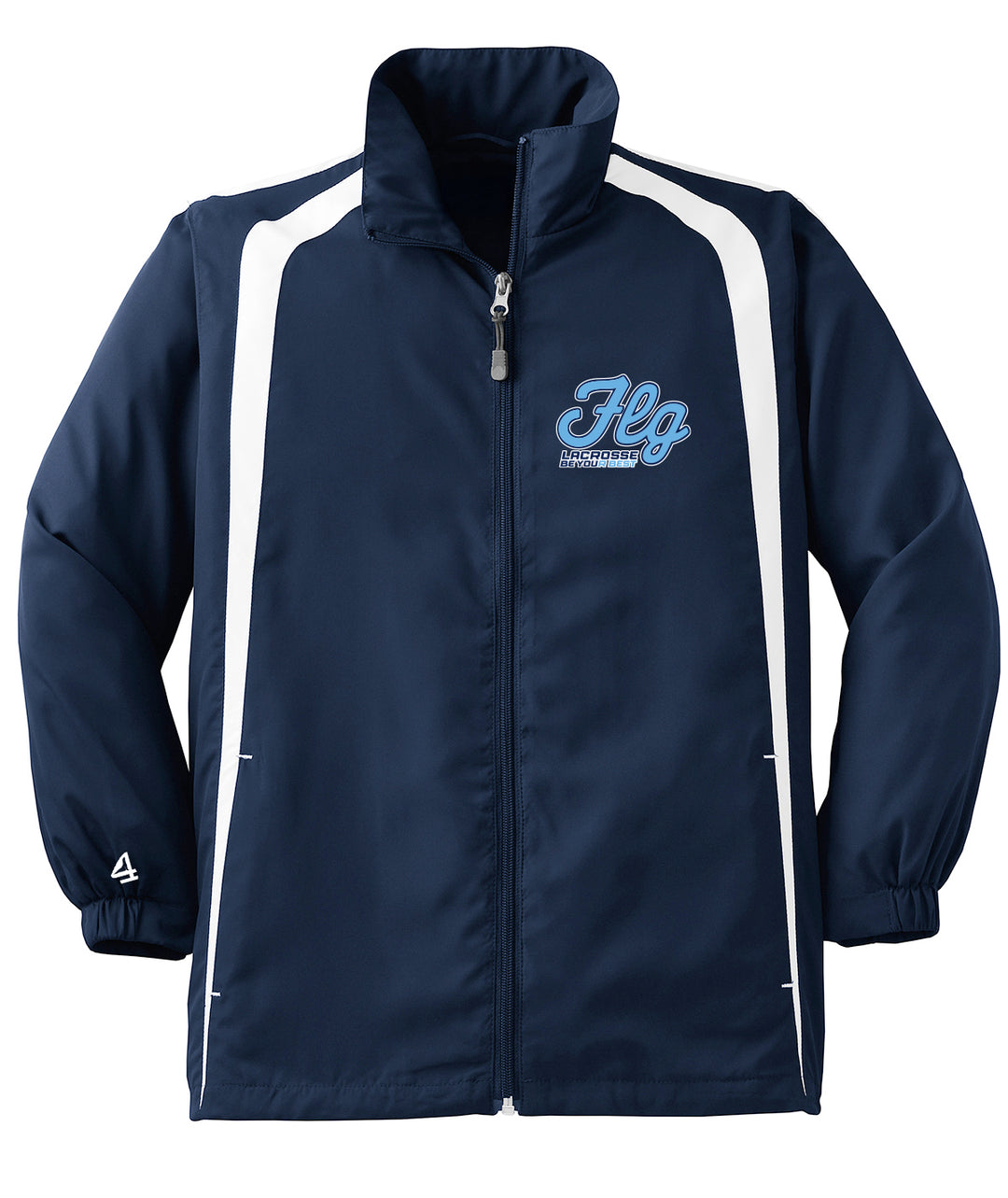 FLG Lacrosse Script Youth embroidered Raglan Jacket