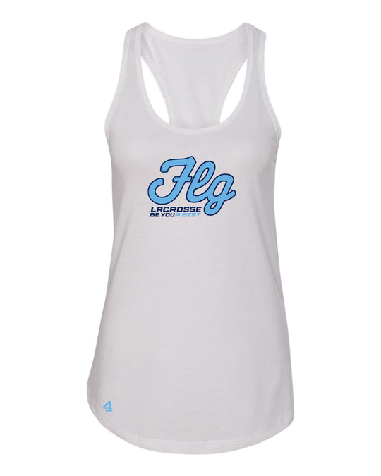 FLG Lacrosse script ladies Racerback Tank