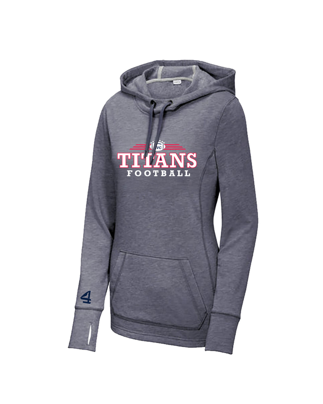 Titans Football Ladies Tri-Blend Wicking Fleece Pullover