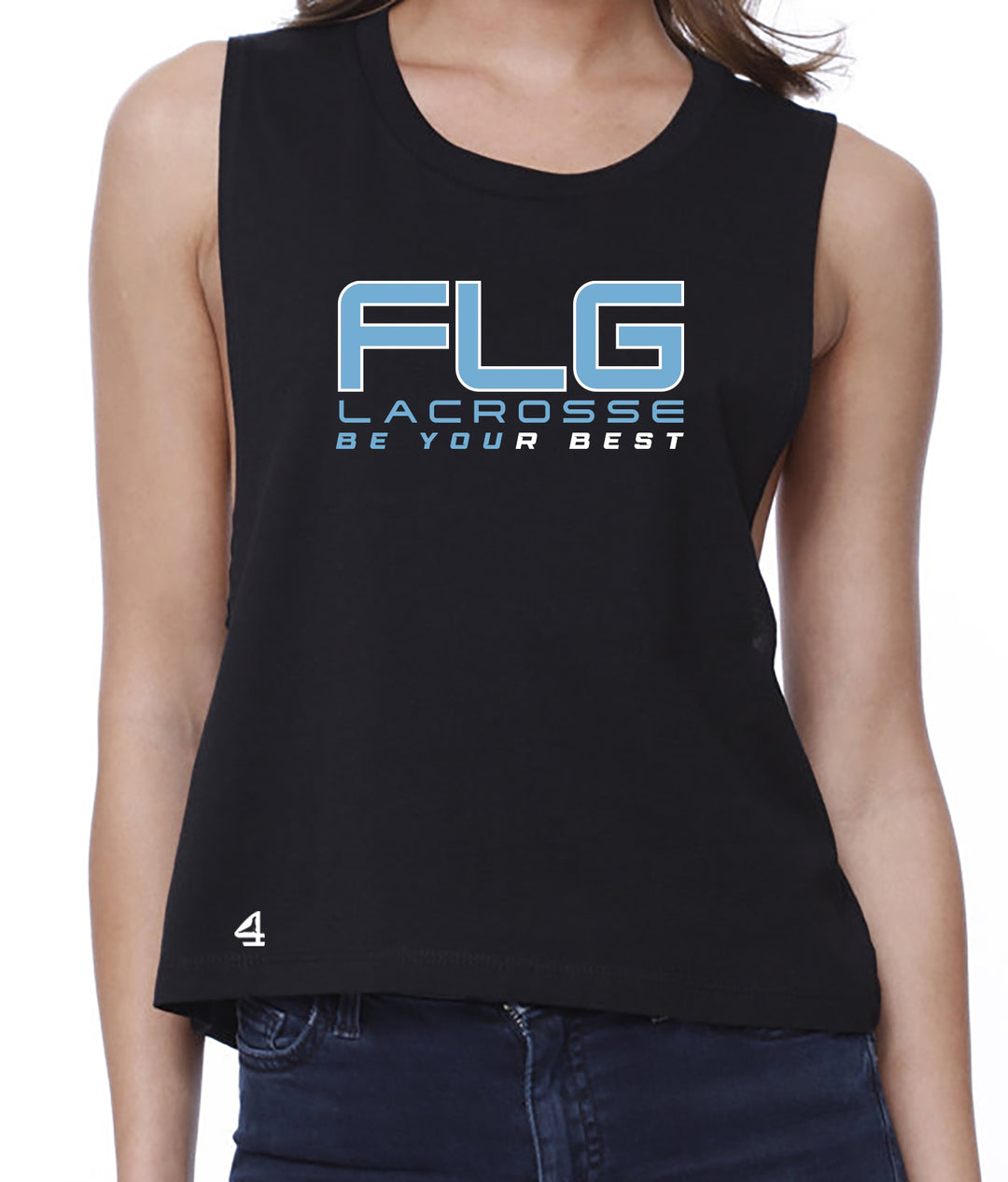FLG Lacrosse ladies Muscle Crop Shirt