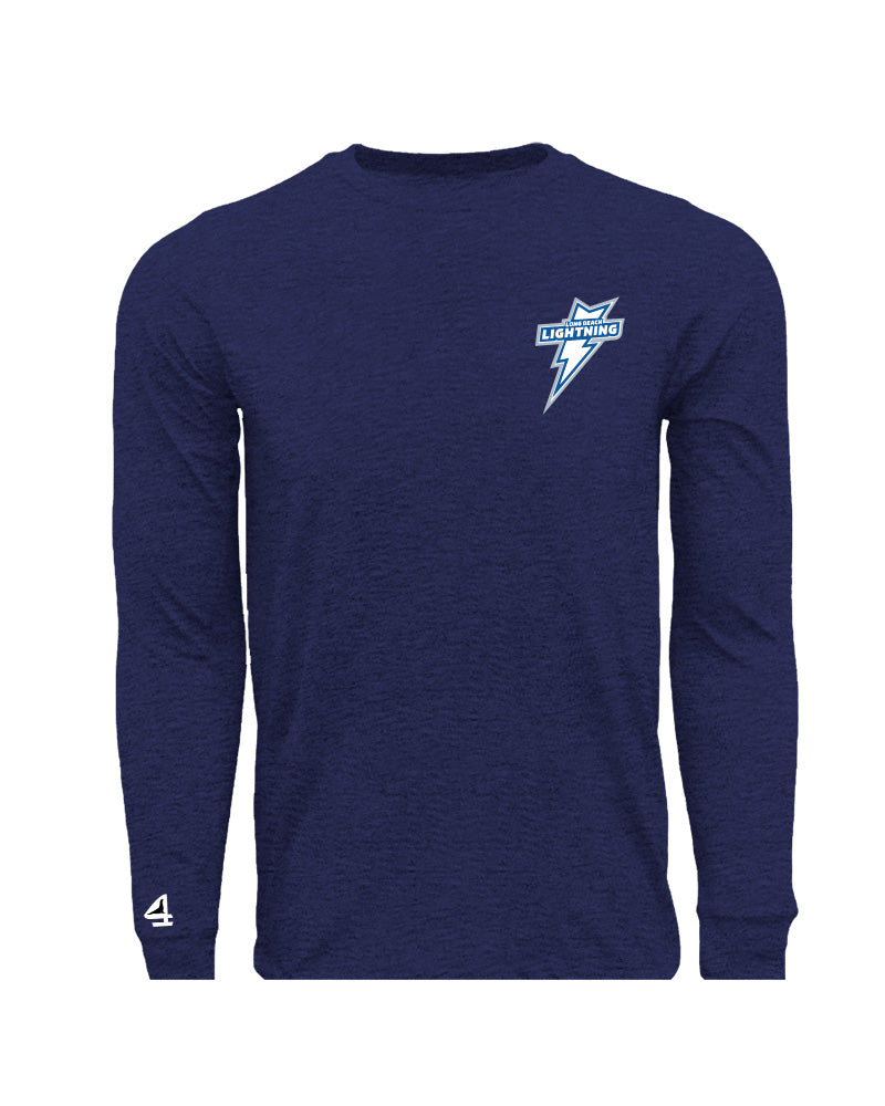 Long Beach Lightning Flag Long Sleeve Cotton Tee