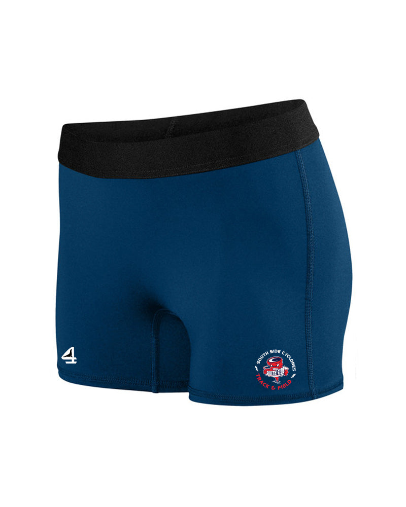 CYCLONES TRACK & FIELD Girl's Compression Shorts