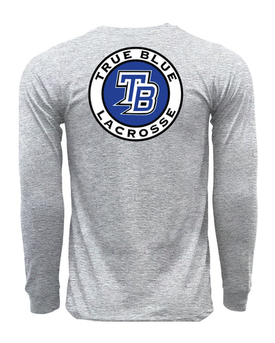 TRUE BLUE Lacrosse Logo Long Sleeve Cotton Tee