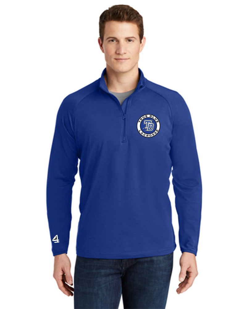 TRUE BLUE Lacrosse Embroidered 1/4 Zip