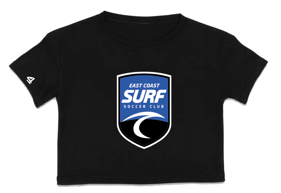 East Coast Surf Soccer Club Girl Short Sleeve Mid-Crop t-shirt