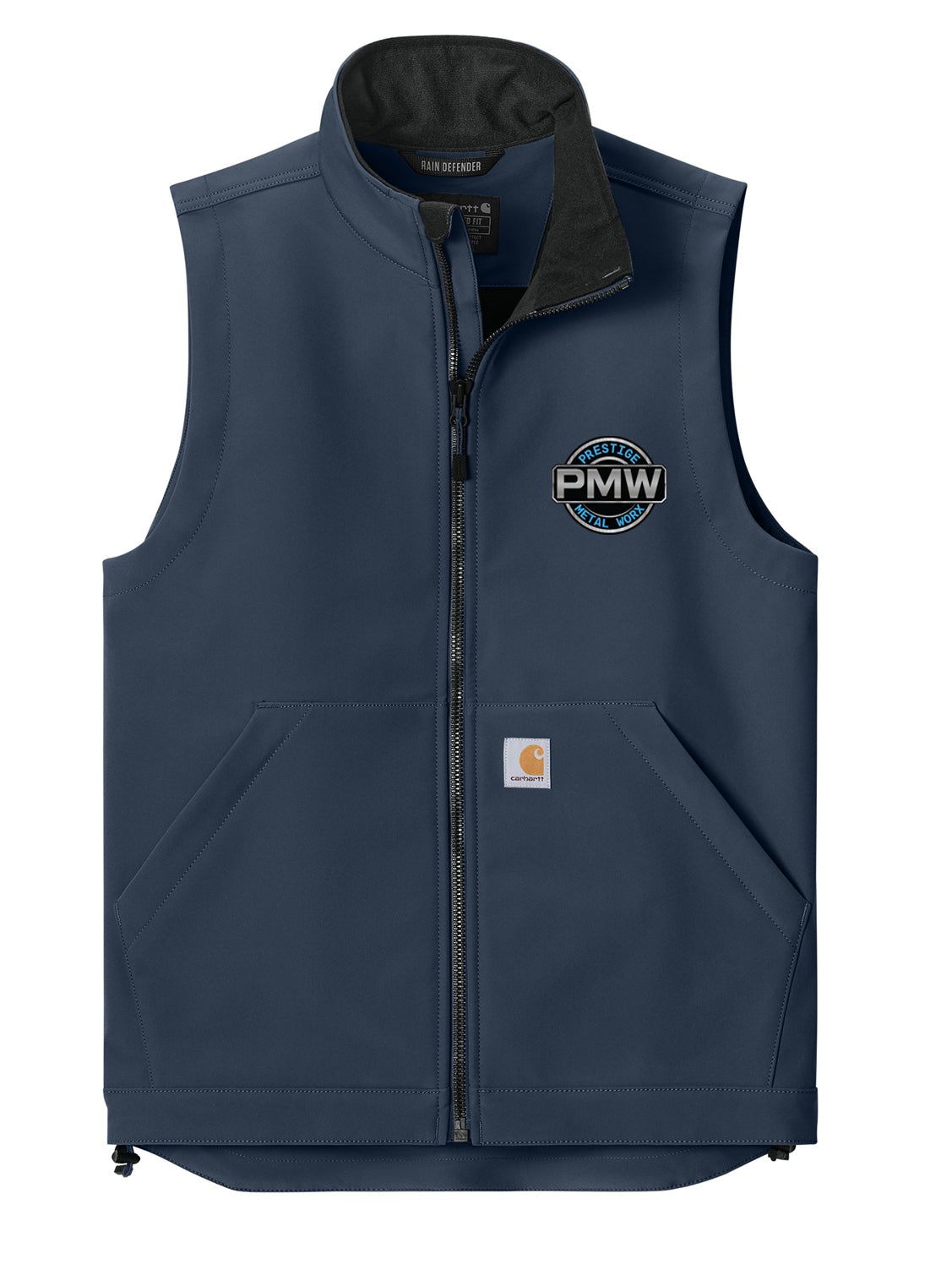【45R Umii908】marine border down vest / 2 navy-front-Carhartt_-Rain-