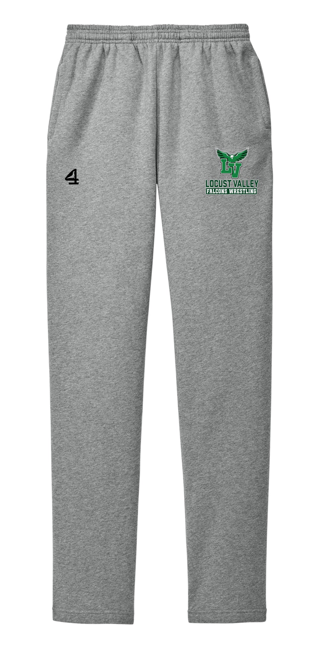 Locust Valley Falcons Wrestling Open Bottom Sweatpants