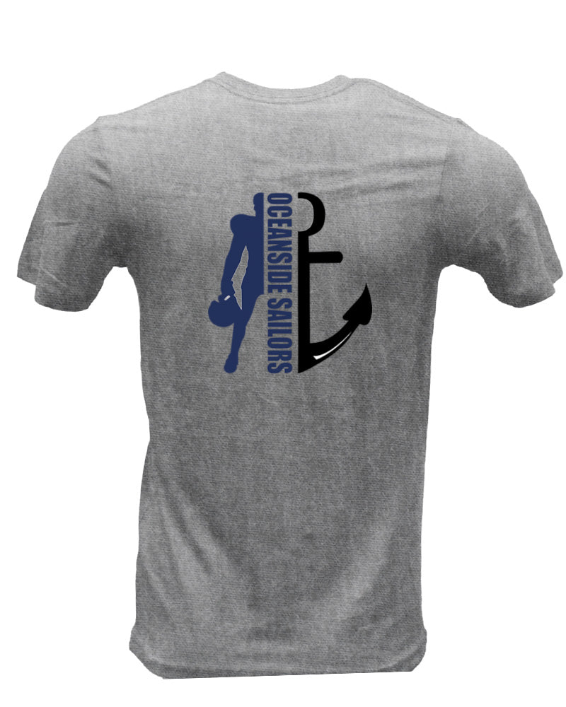 Oceanside Sailors Football Short Sleeve Anchor T Shirt