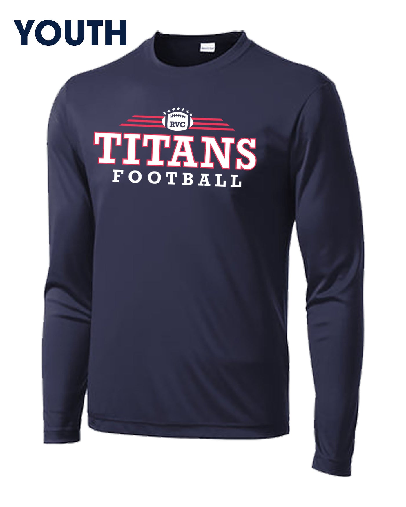 YOUTH Titans Gameday Long Sleeve Moisture Wicking Performance T Shirt