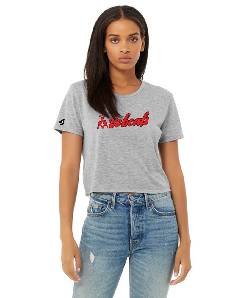 Bobcats Cheer Cropped Women's Tee