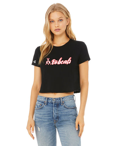 Bobcats Cheer Cropped Women's Tee