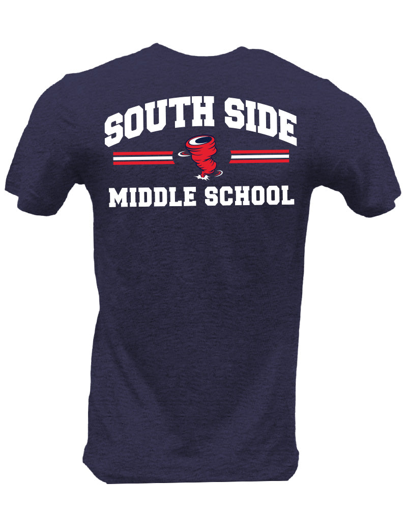 SSMS's Faculty has Team Spirit Short Sleeve Navy Cotton Tee