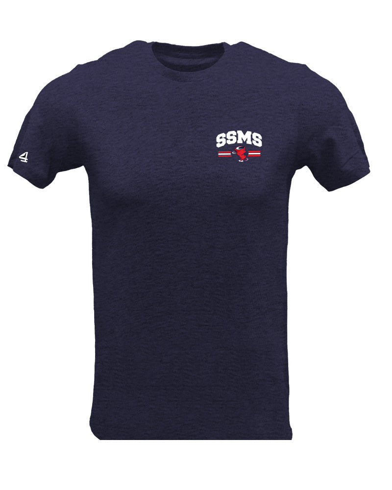 SSMS's Faculty has Team Spirit Short Sleeve Navy Cotton Tee