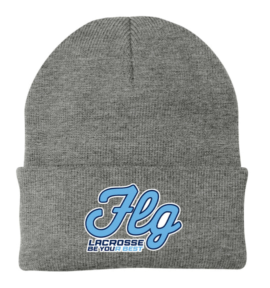 FLG Lacrosse script Embroidered Knit Cap