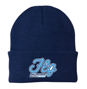 FLG Lacrosse script Embroidered Knit Cap