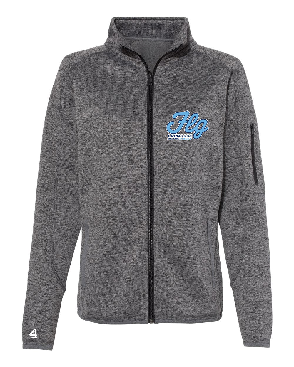 FLG Lacrosse Script embroidered Ladies Knit Jacket