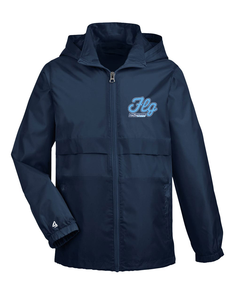 FLG Lacrosse Script embroidered waterproof lightweight jacket