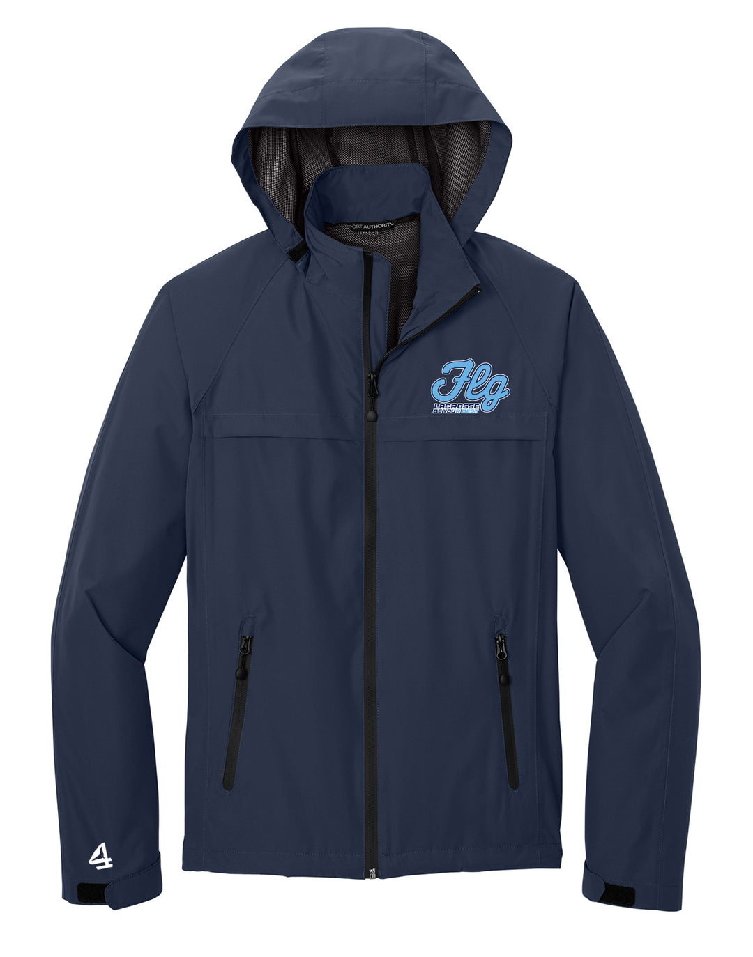 FLG Lacrosse script Embroidered Waterproof Jacket
