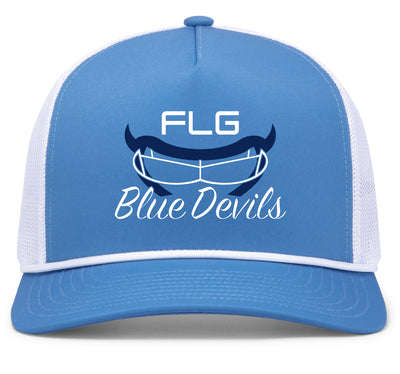 FLG LACROSSE BLUE DEVILS Embroidered Trucker Hat with Rope