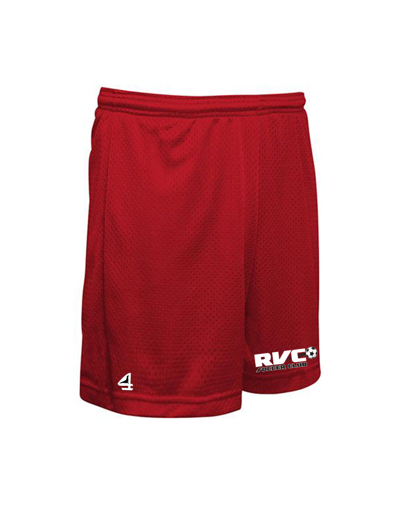 RVC Soccer Club Red 7" YOUTH Mesh shorts w/pockets