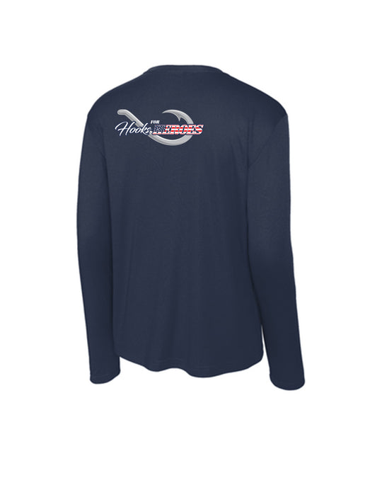 Hooks for Heroes Dri-fit Poly Long Sleeve Hooks Tee