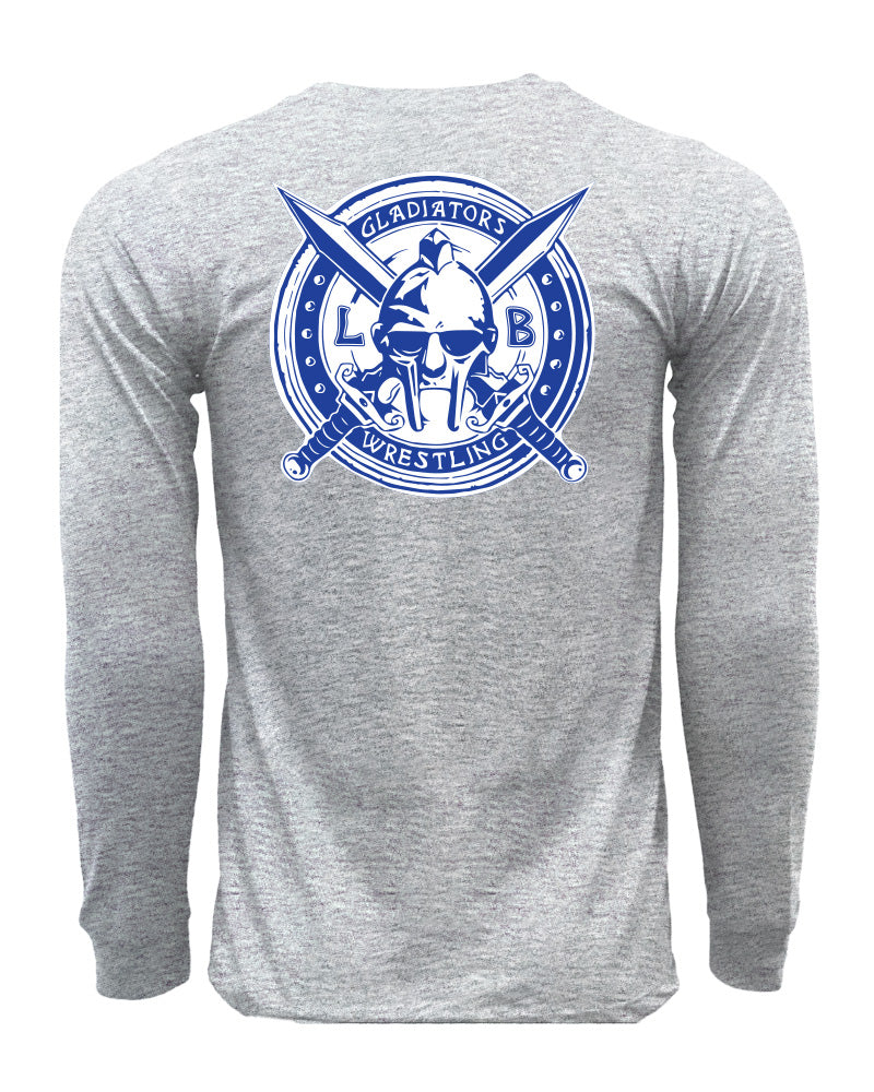 LB Gladiators Wrestling  Long Sleeve Cotton Tee