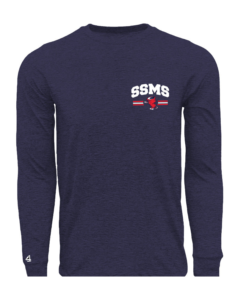 SSMS's Faculty has Team Spirit Long Sleeve Navy Cotton Tee