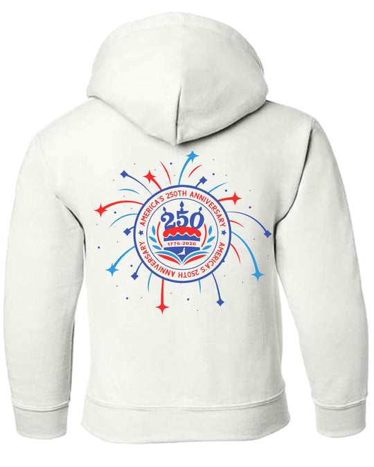 BUOY 4 250 YEARS USA FIREWORKS YOUTH HOODIES