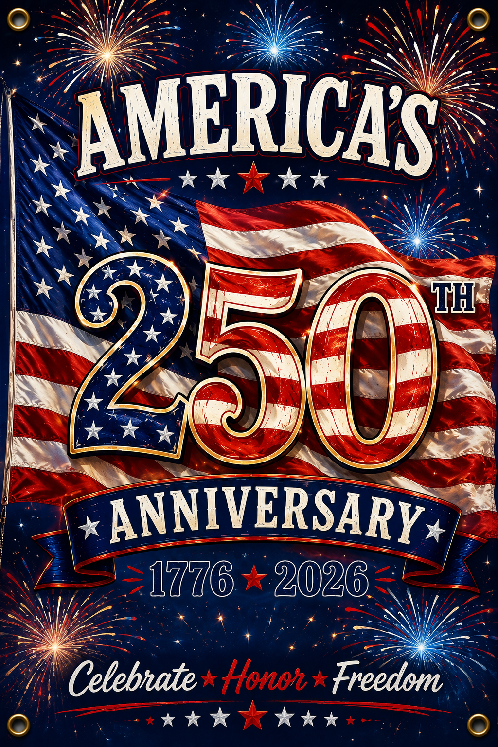 250th 2x4 Banner