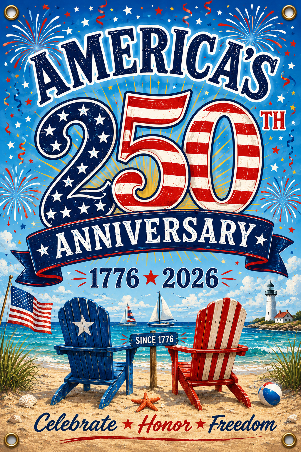 250th 2x4 Banner
