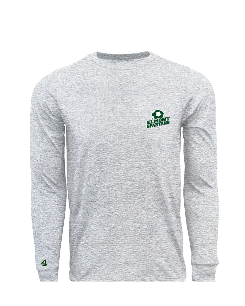 Elmont Girl's Soccer Corner Kick Long Sleeve Cotton Tee