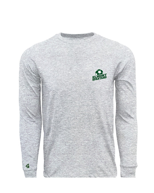 Elmont Girl's Soccer Corner Kick Long Sleeve Cotton Tee