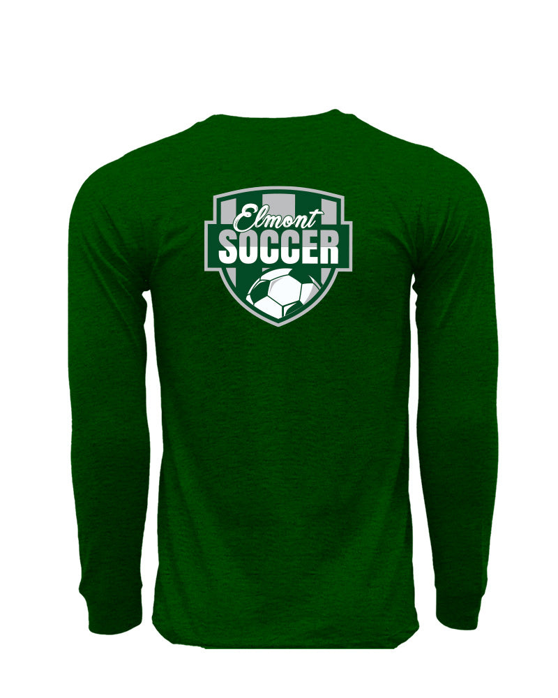 Elmont Girl's Soccer Corner Kick Long Sleeve Cotton Tee