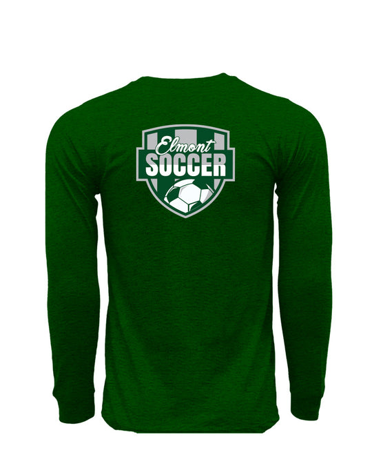 Elmont Girl's Soccer Corner Kick Long Sleeve Cotton Tee