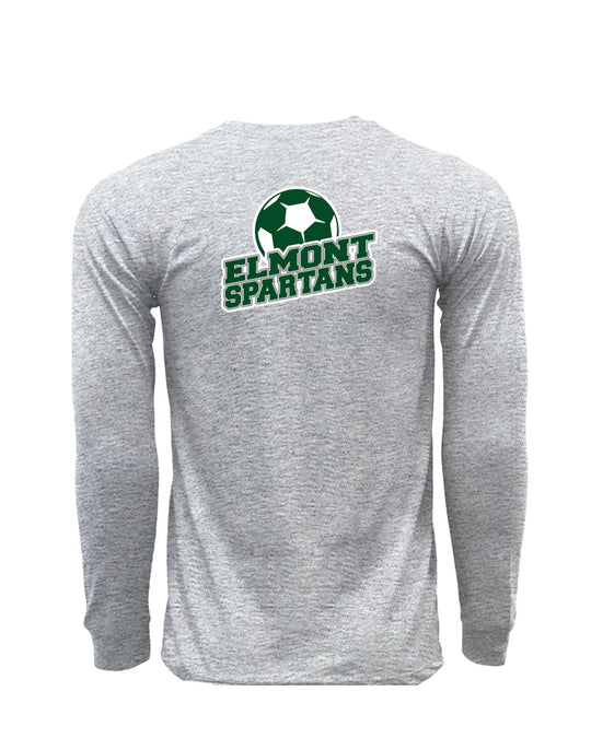 Elmont Girl's Soccer Corner Kick Long Sleeve Cotton Tee