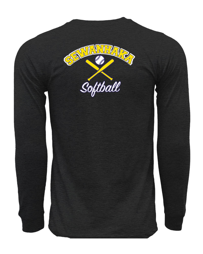 Sewanhaka Softball Pop Fly Long Sleeve Cotton Tee