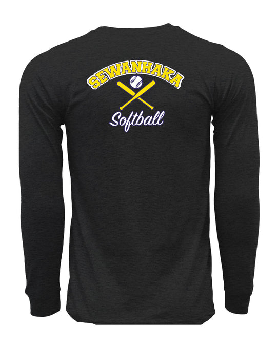 Sewanhaka Softball Pop Fly Long Sleeve Cotton Tee