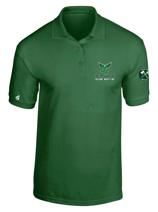 Locust Valley Falcons Wrestling Axman Embroidered Polo