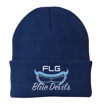 FLG LACROSSE BLUE DEVILS Embroidered Knit Cap