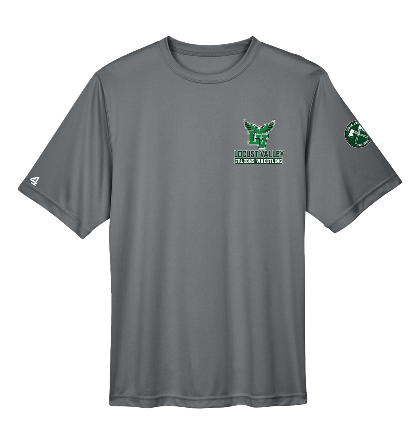 Locust Valley Falcons Wrestling Axman Performance T-shirt