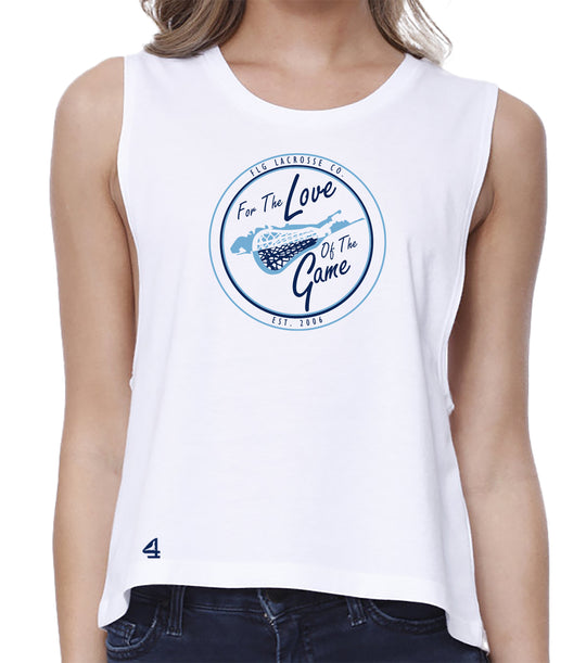 FLG Lacrosse Shield ladies Muscle Crop Shirt