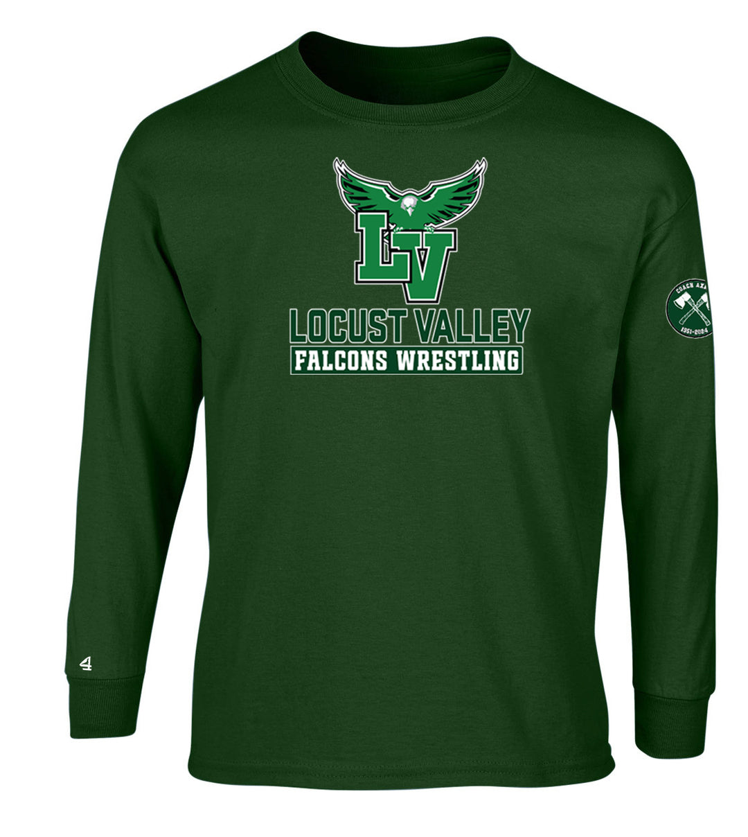 Locust Valley Falcons Wrestling Axman Long Sleeve T-shirt