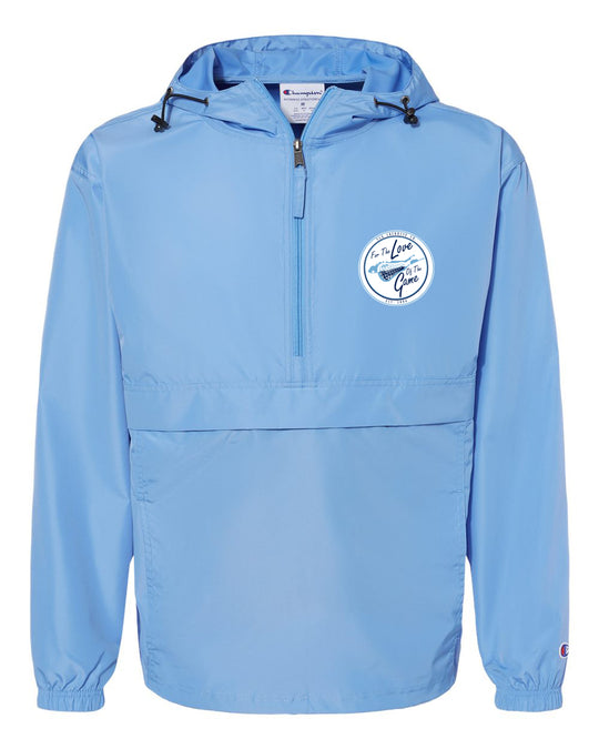 FLG Lacrosse Shield Embroidered Champion® Adult Packable Anorak Quarter-Zip Windbreaker
