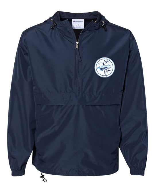 FLG Lacrosse Shield Embroidered Champion® Adult Packable Anorak Quarter-Zip Windbreaker