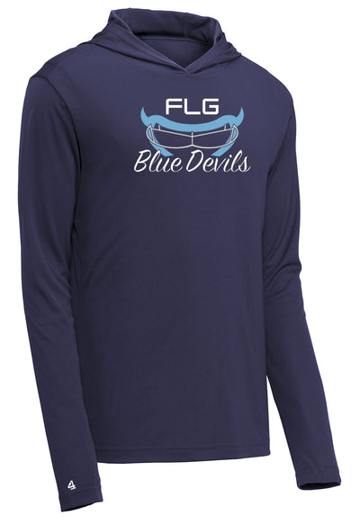 FLG LACROSSE BLUE DEVILS LS Performance Hooded Pullover